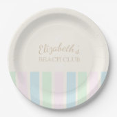 Beach Club Birthday Pappteller (Vorderseite)