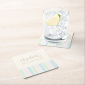 Beach Club Birthday Rechteckiger Pappuntersetzer (Vor Ort)