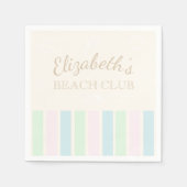 Beach Club Birthday Serviette (Vorderseite)