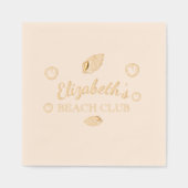 Beach Club Birthday Servietten Mit Folie (Vorderseite)