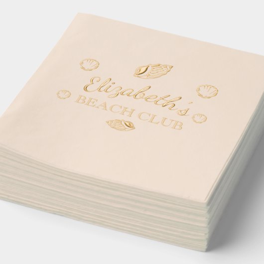 Beach Club Birthday Servietten Mit Folie (Ausschnitt)