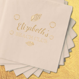 Beach Club Birthday Servietten Mit Folie