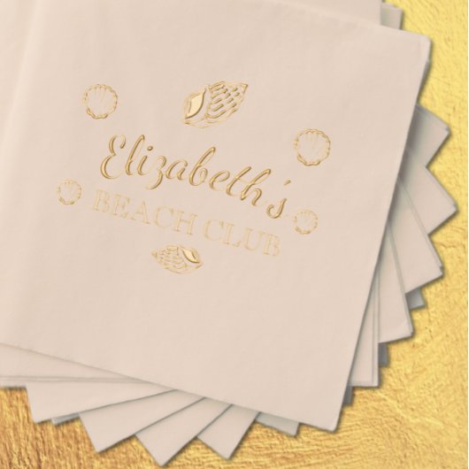 Beach Club Birthday Servietten Mit Folie