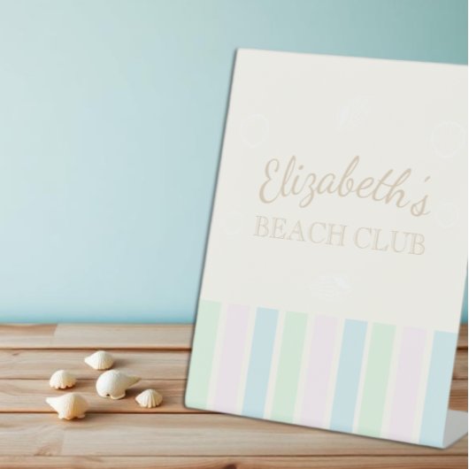 Beach Club Birthday Sockelschild