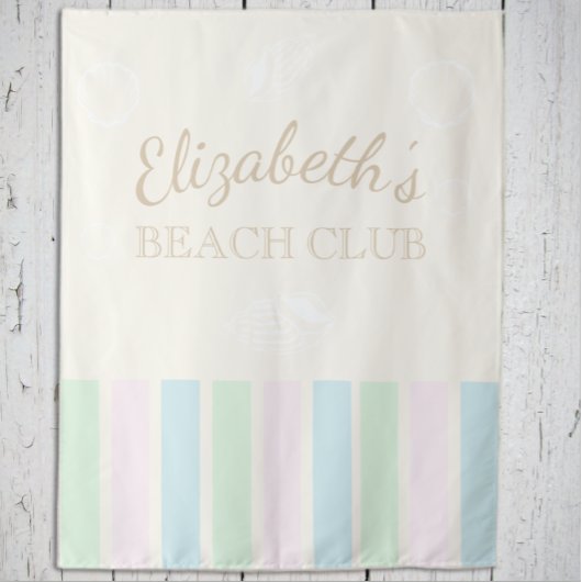 Beach Club Birthday Wandteppich