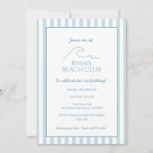 Beach Club Cabana Geburtstag Einladung (Vorderseite)