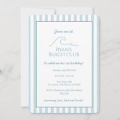 Beach Club Cabana Geburtstag Einladung (Vorderseite)