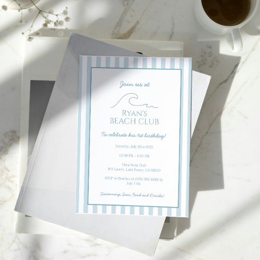 Beach Club Cabana Geburtstag Einladung