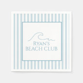 Beach Club Cabana Geburtstag Serviette (Vorderseite)