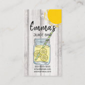 Beach Club Saft Bar Café Limonade Zitronensonne Visitenkarte (Vorderseite)