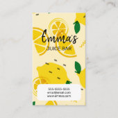 Beach Club Saft Bar Café Limonade Zitronensonne Visitenkarte (Vorderseite)