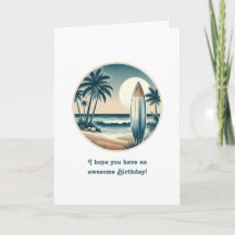 Beach Club Surfboard Tropical Birthday
