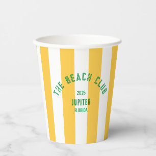 Beach Club Wappen - Jupiter Florida - Individuelle Pappbecher