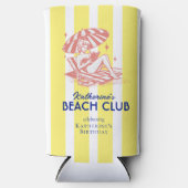 Beach Club Yellow Cabana Feste Party Selters Dosenkühler (Vorderseite)