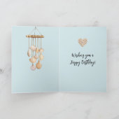 Beach Coast Ocean Boat Anchor Birthday Karte (Innenseite)