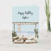 Beach Coast Ocean Sea Shells Birthday Karte (Vorderseite)