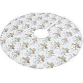 Beach Coast Snowman Weihnachten Polyester Weihnachtsbaumdecke (Schrägansicht)