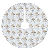 Beach Coast Snowman Weihnachten Polyester Weihnachtsbaumdecke (Vorderseite)