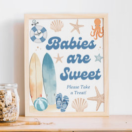Beach Coastal Baby Dusche Babys sind süße Gunst Poster