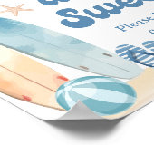 Beach Coastal Baby Dusche Babys sind süße Gunst Poster (Ecke)