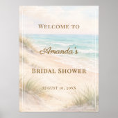 Beach coastal Bridal Shower welcome Poster (Vorne)