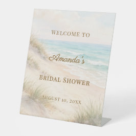Beach coastal Bridal Shower welcome Sockelschild