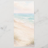 Beach coastal dinner wedding menükarte (Rückseite)