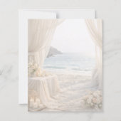 Beach coastal elegant romantic wedding invitation (Rückseite)