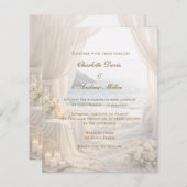 Beach coastal elegant romantic wedding invitation (Vorne/Hinten)