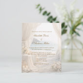 Beach coastal elegant romantic wedding invitation (Stehend Vorderseite)