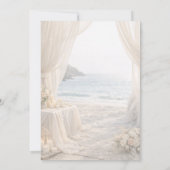 Beach coastal elegant wedding einladung (Rückseite)