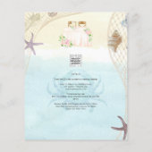 Beach Coastal Hochzeit Einladung Sand Ocean Life Flyer (Hinten)