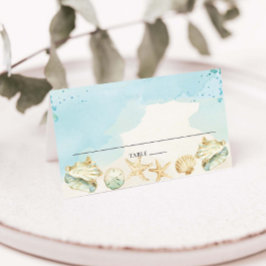 Beach Coastal Hochzeit in Urlaubsort Birthday Brid Platzkarte