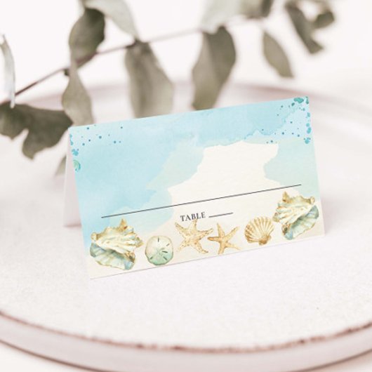 Beach Coastal Hochzeit in Urlaubsort Birthday Brid Platzkarte