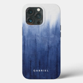 Beach Coastal Modern Blue n White Shibori Gefärbte Case-Mate iPhone Hülle
