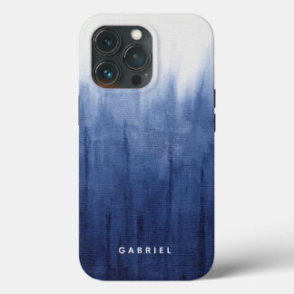 Beach Coastal Modern Blue n White Shibori Gefärbte Case-Mate iPhone Hülle