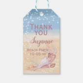 Beach Coastal Muschel Danke Gastgeschenk Geschenkanhänger (Vorderseite)