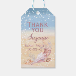 Beach Coastal Muschel Danke Gastgeschenk Geschenkanhänger