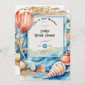 Beach Coastal Ocean BABYSHOWER GEBURTSTAG WEDD Einladung (Vorne/Hinten)