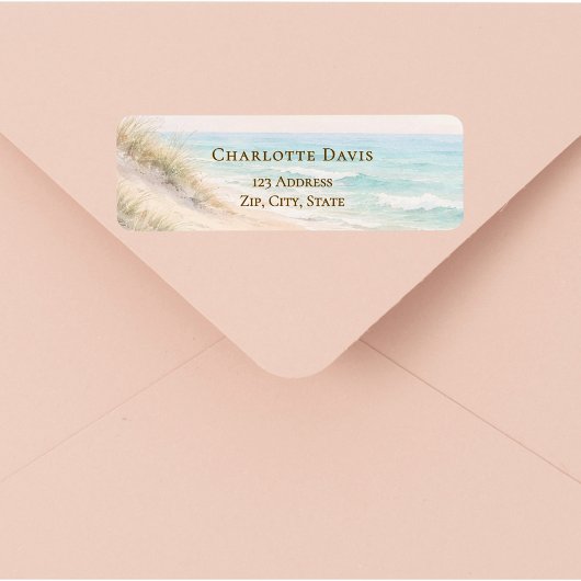 Beach coastal ocean return address 