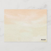 Beach Coastal Purple Floral Wedding Thank You Postkarte (Rückseite)