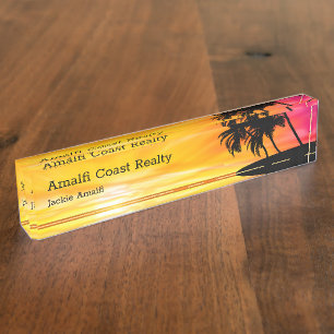Beach Coastal Real Anwesen Agent Namensplakette