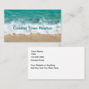 Beach Coastal Realtor Theme Business Cards Visitenkarte