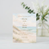 Beach coastal wedding invitation (Stehend Vorderseite)