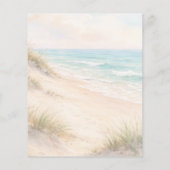 Beach coastal wedding program timeline (Rückseite)