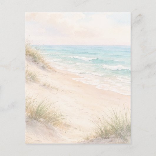 Beach coastal wedding program timeline (Rückseite)