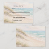 Beach coastal wedding response RSVP Mitteilungskarte (Vorne/Hinten)