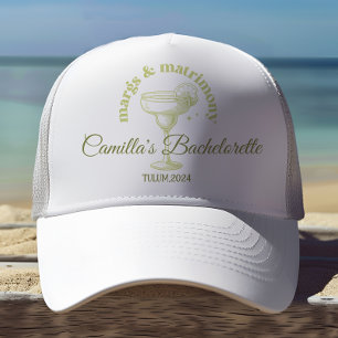 Beach Cocktail Margarita Bachelorette Truckerkappe