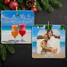 Beach Cocktails First Married Christmas