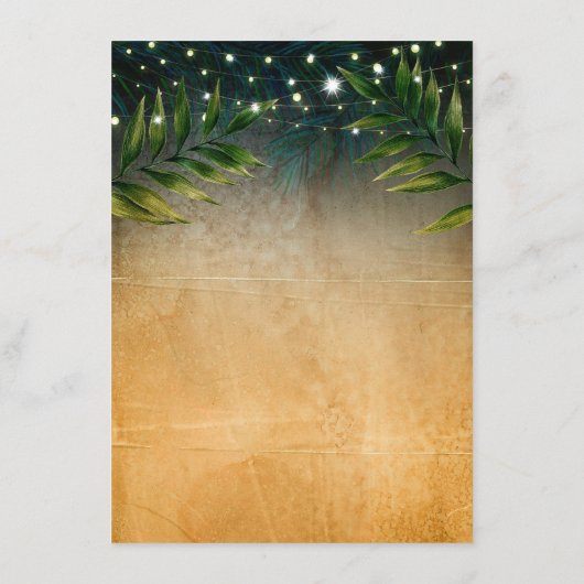 Beach Cocktails Hochzeiten Information Guest Begleitkarte (Rückseite)